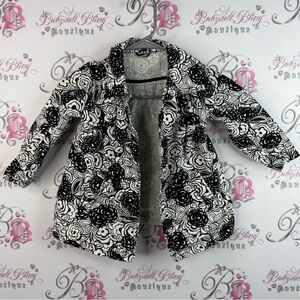 GAP Kids Black and White Floral flowers lightweight Jacket